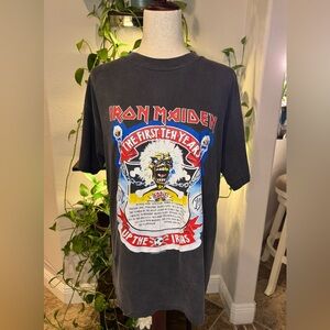 Vintage Authentic Iron Maiden The First Ten Years 1990 Concert Shirt